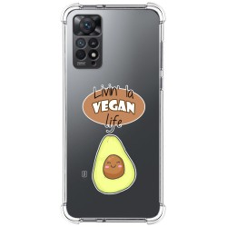 Funda Silicona Antigolpes compatible con Xiaomi Redmi Note 12 Pro 4G diseño Vegan Life Dibujos