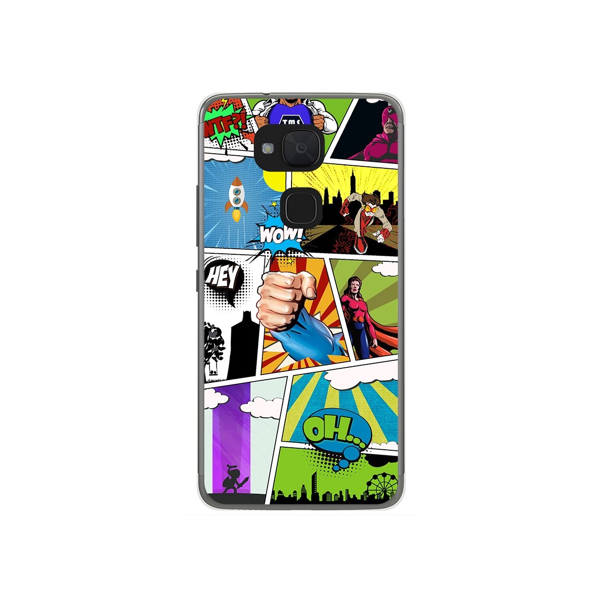 Funda Gel Tpu para Bq Aquaris V / Vs Diseño Comic Dibujos