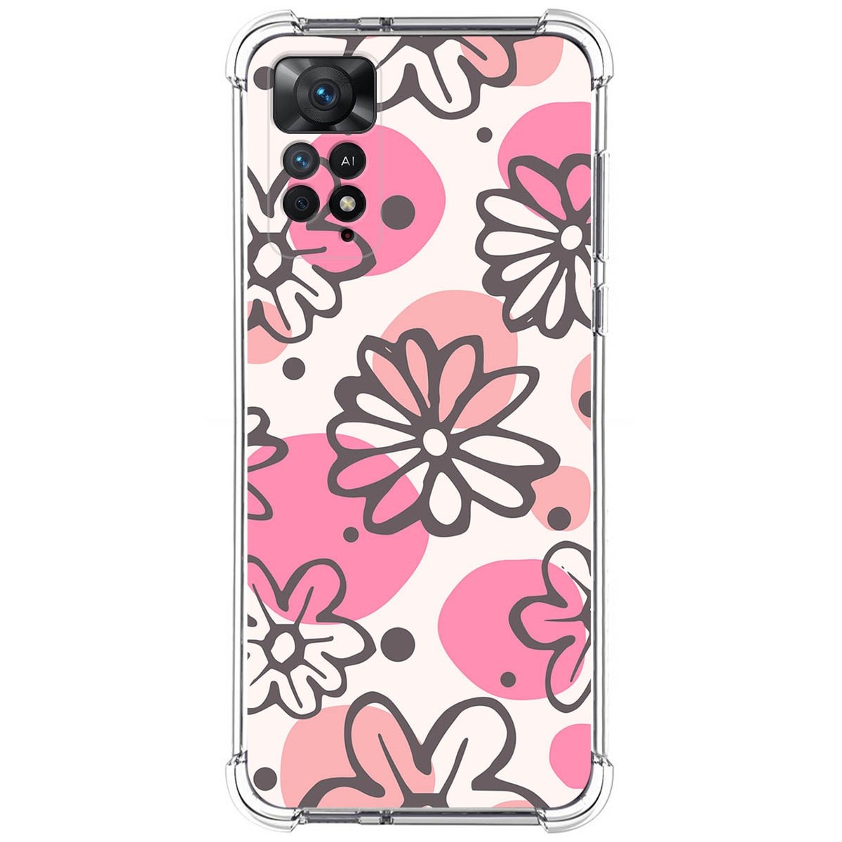 Funda Silicona Antigolpes compatible con Xiaomi Redmi Note 12 Pro 4G diseño Flores 09 Dibujos
