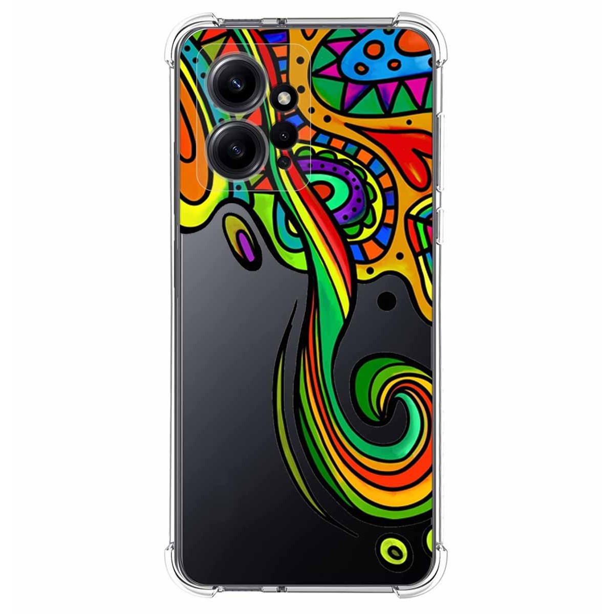 Funda Silicona Antigolpes compatible con Xiaomi Redmi Note 12 4G diseño Colores Dibujos
