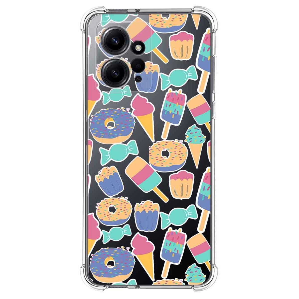 Funda Silicona Antigolpes compatible con Xiaomi Redmi Note 12 4G diseño Dulces 02 Dibujos