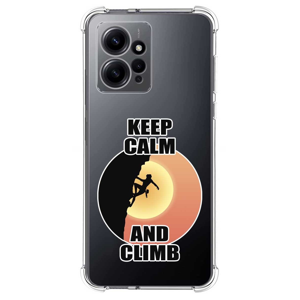 Funda Silicona Antigolpes compatible con Xiaomi Redmi Note 12 4G diseño Mujer Escalada Dibujos