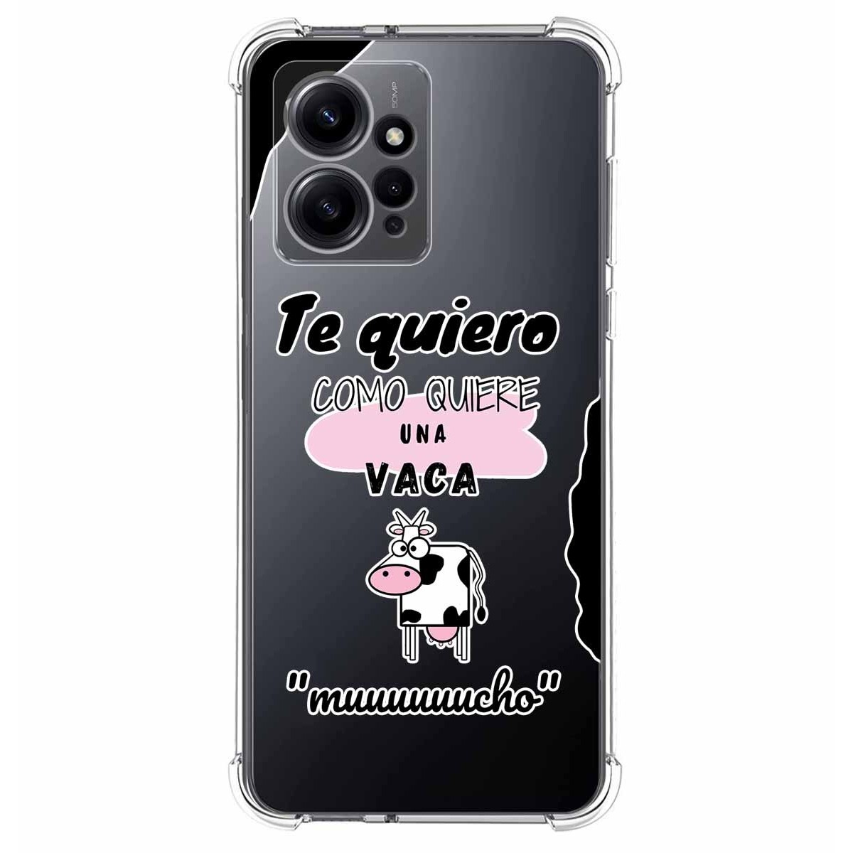 Funda Silicona Antigolpes compatible con Xiaomi Redmi Note 12 4G diseño Vaca Dibujos