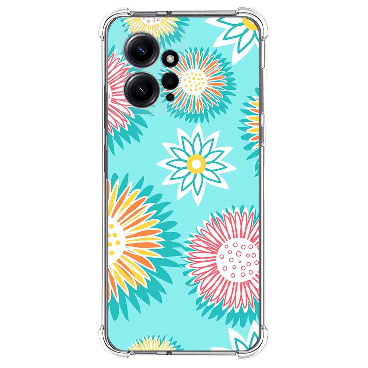 Funda Silicona Antigolpes compatible con Xiaomi Redmi Note 12 4G diseño Flores 05 Dibujos