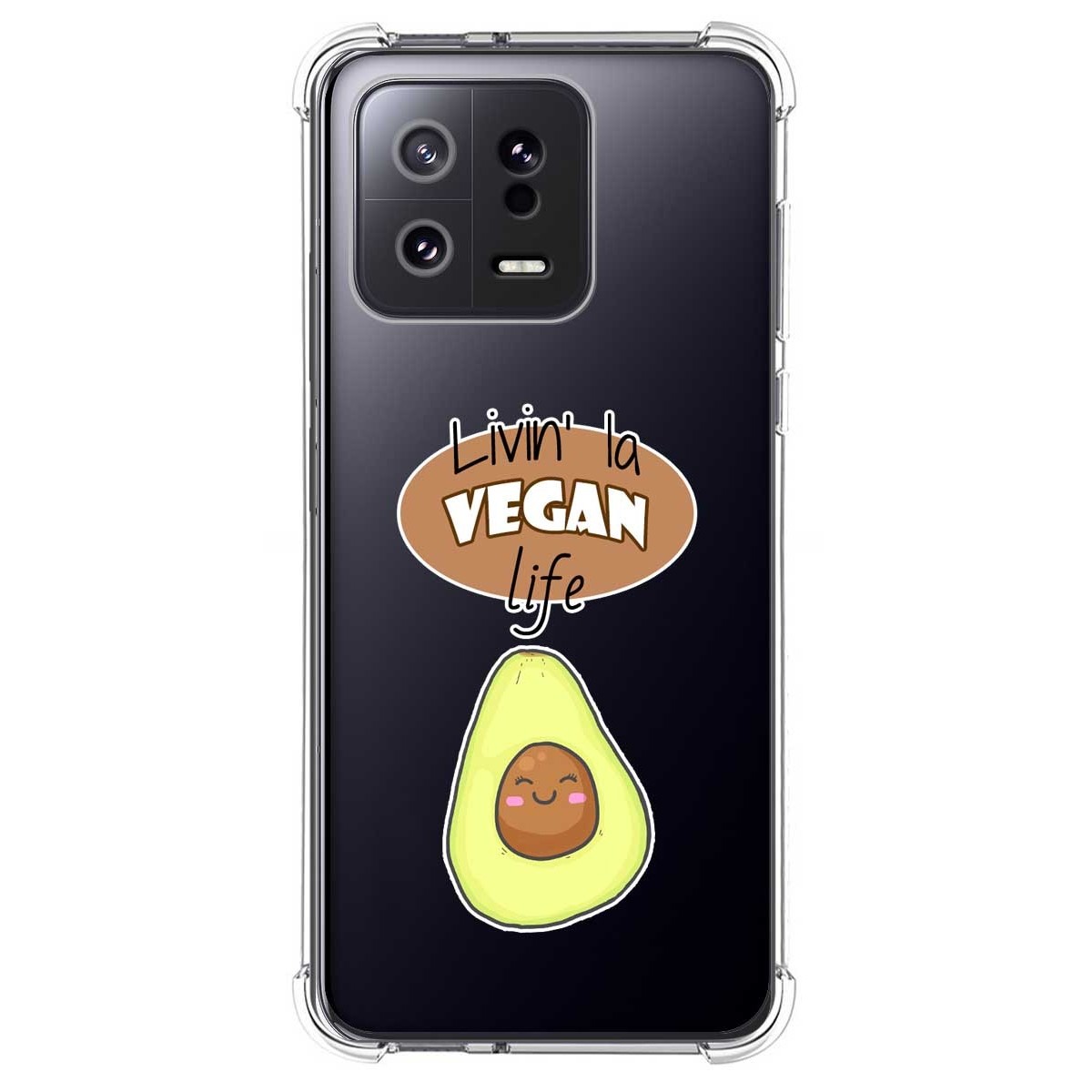 Funda Silicona Antigolpes compatible con Xiaomi 13 5G diseño Vegan Life Dibujos