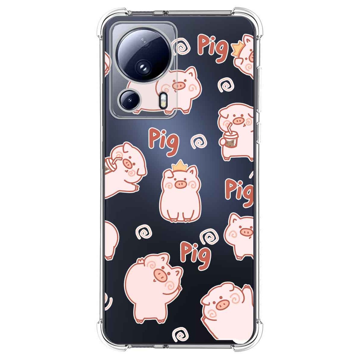 Funda Silicona Antigolpes compatible con Xiaomi 13 Lite 5G diseño Cerdos Dibujos
