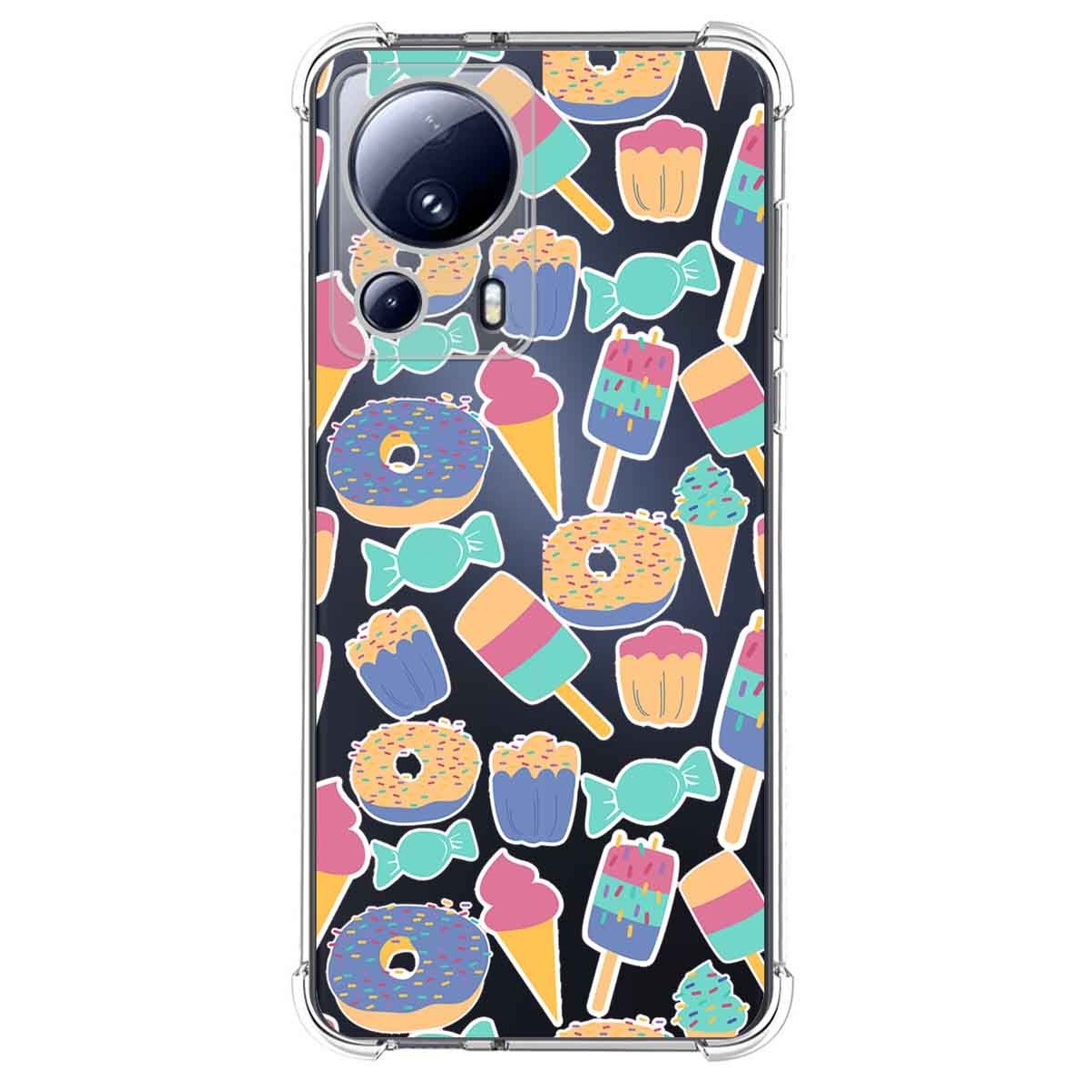 Funda Silicona Antigolpes compatible con Xiaomi 13 Lite 5G diseño Dulces 02 Dibujos
