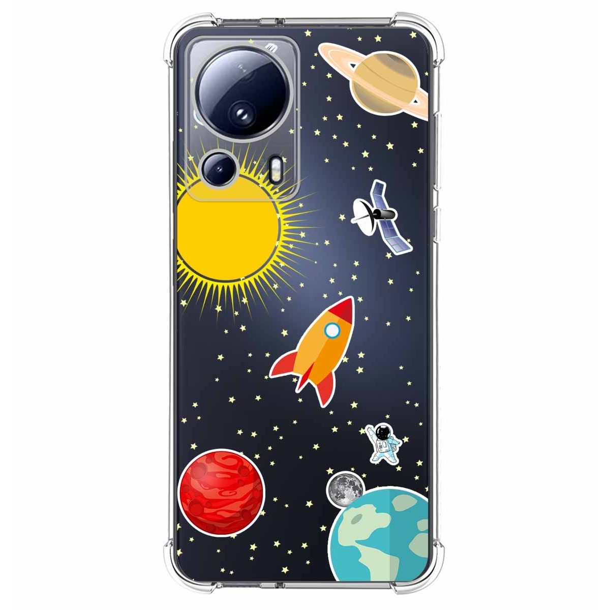 Funda Silicona Antigolpes compatible con Xiaomi 13 Lite 5G diseño Espacio Dibujos
