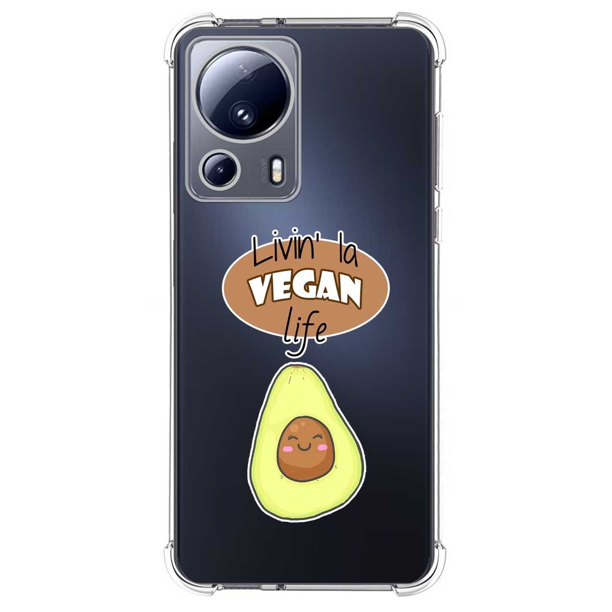 Funda Silicona Antigolpes compatible con Xiaomi 13 Lite 5G diseño Vegan Life Dibujos