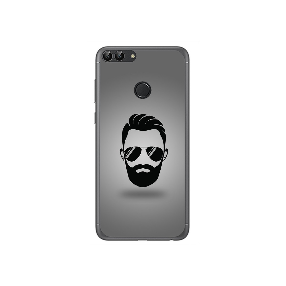 Funda Gel Tpu para Huawei P Smart Diseño Barba Dibujos