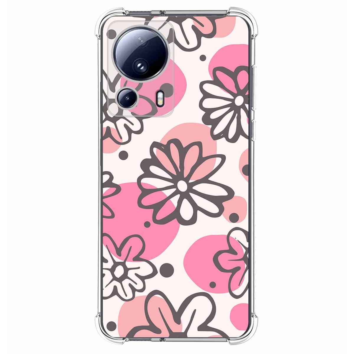 Funda Silicona Antigolpes compatible con Xiaomi 13 Lite 5G diseño Flores 09 Dibujos