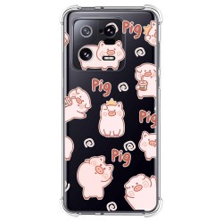 Funda Silicona Antigolpes compatible con Xiaomi 13 Pro 5G diseño Cerdos Dibujos