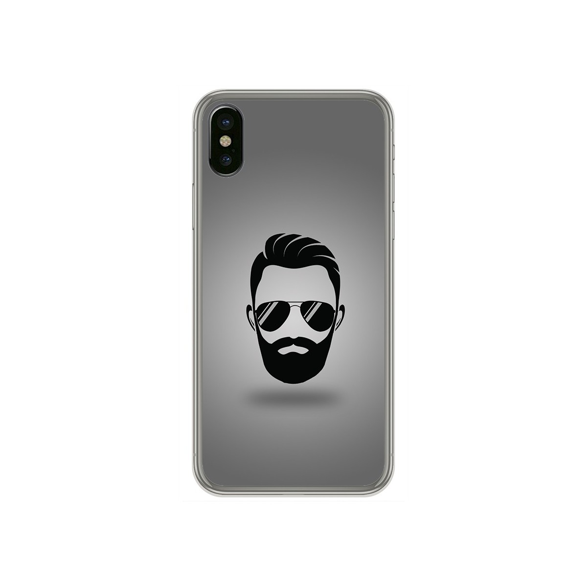 Funda Gel Tpu para Iphone X / XS Diseño Barba Dibujos
