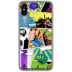 Funda Gel Tpu para Iphone X / XS Diseño Comic Dibujos