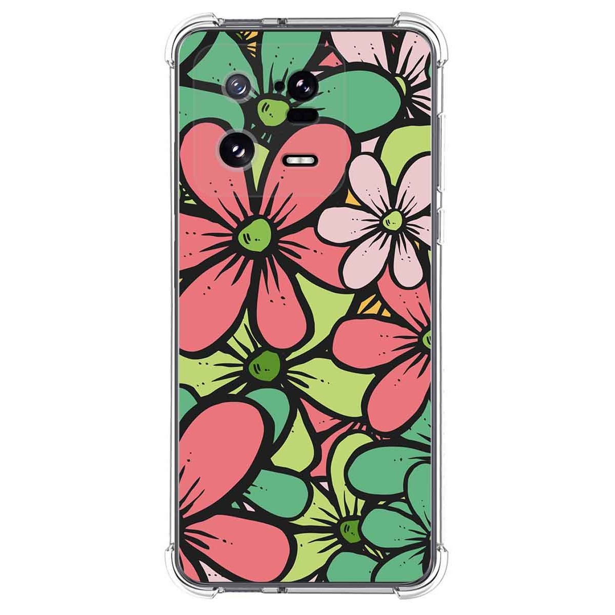 Funda Silicona Antigolpes compatible con Xiaomi 13 Pro 5G diseño Flores 02 Dibujos
