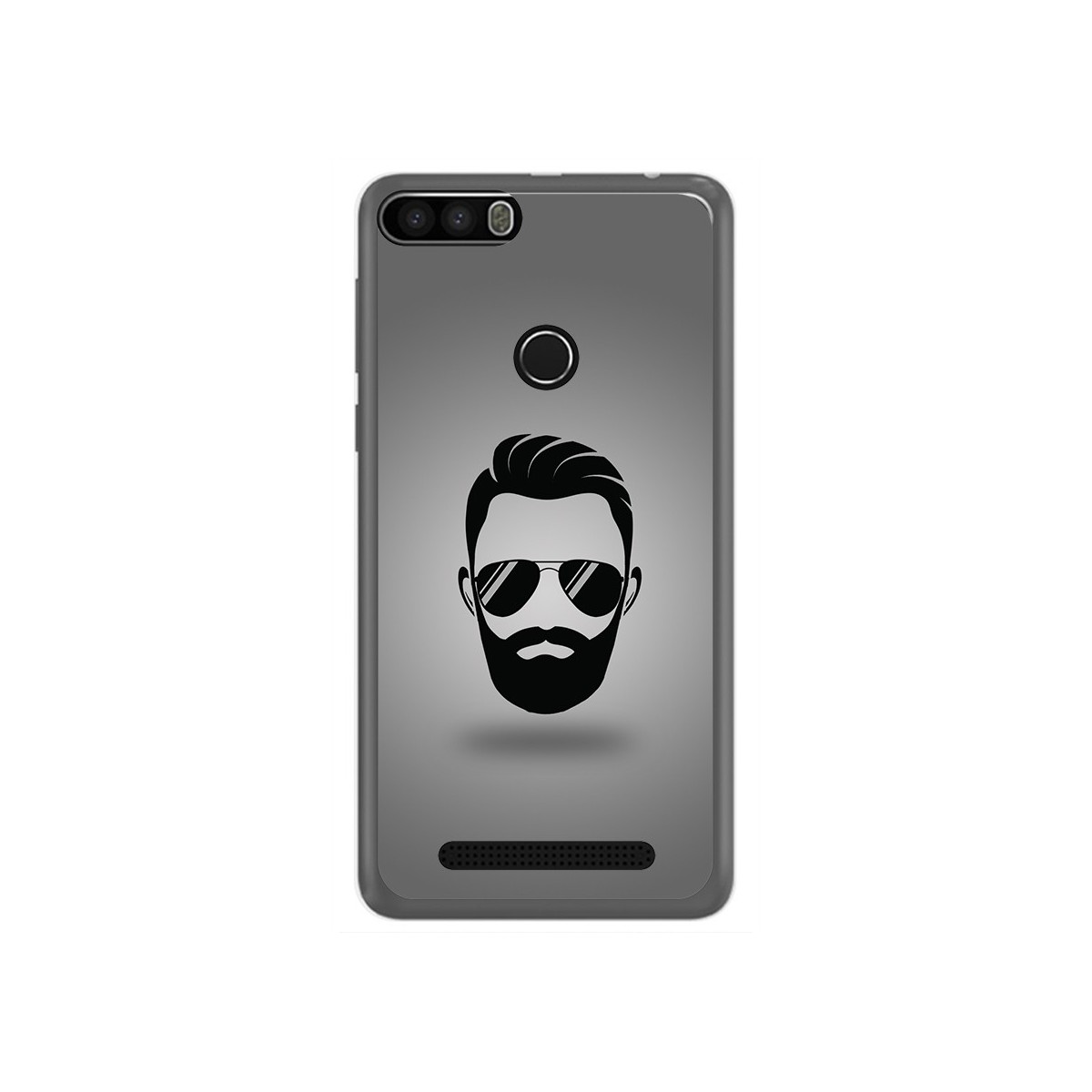 Funda Gel Tpu para Leagoo Kiicaa Power Diseño Barba Dibujos