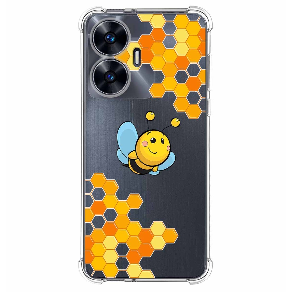 Funda Silicona Antigolpes para Realme C55 diseño Abeja Dibujos