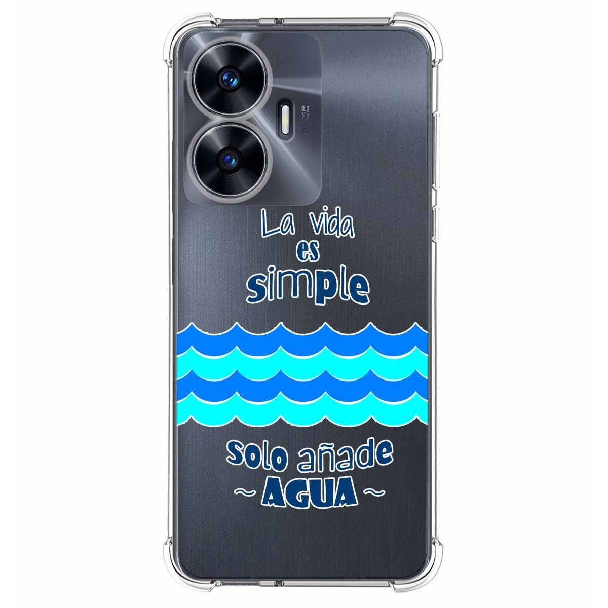 Funda Silicona Antigolpes para Realme C55 diseño Agua Dibujos