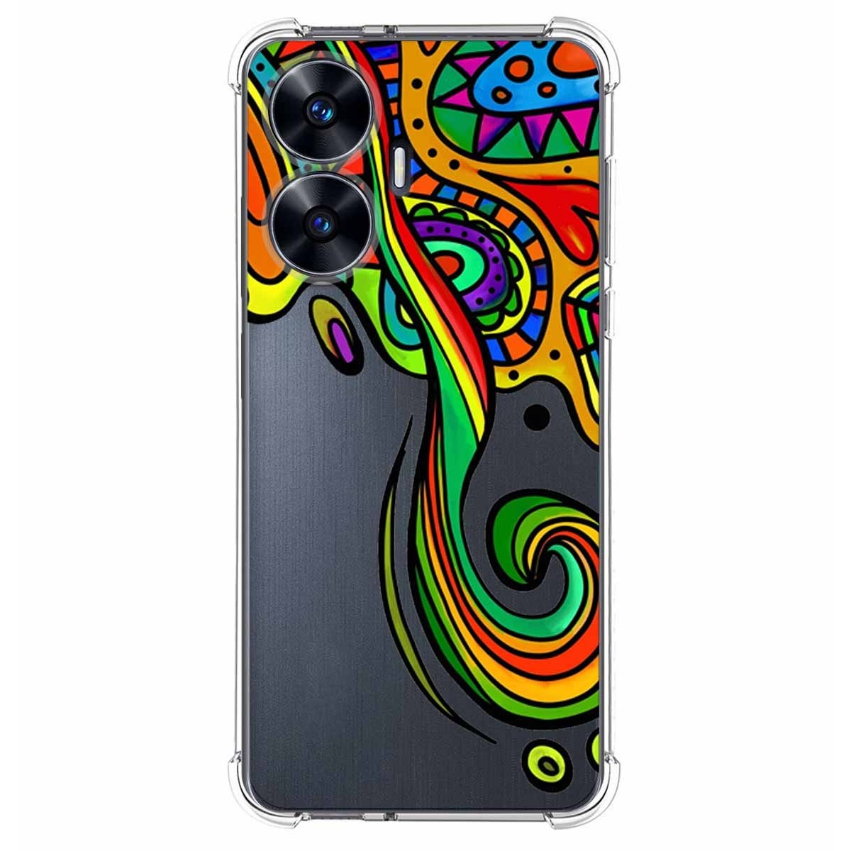 Funda Silicona Antigolpes para Realme C55 diseño Colores Dibujos