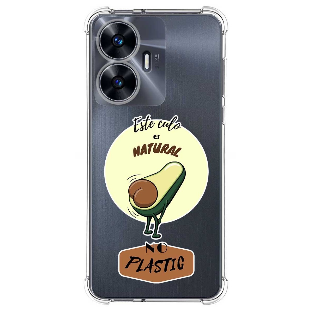Funda Silicona Antigolpes para Realme C55 diseño Culo Natural Dibujos