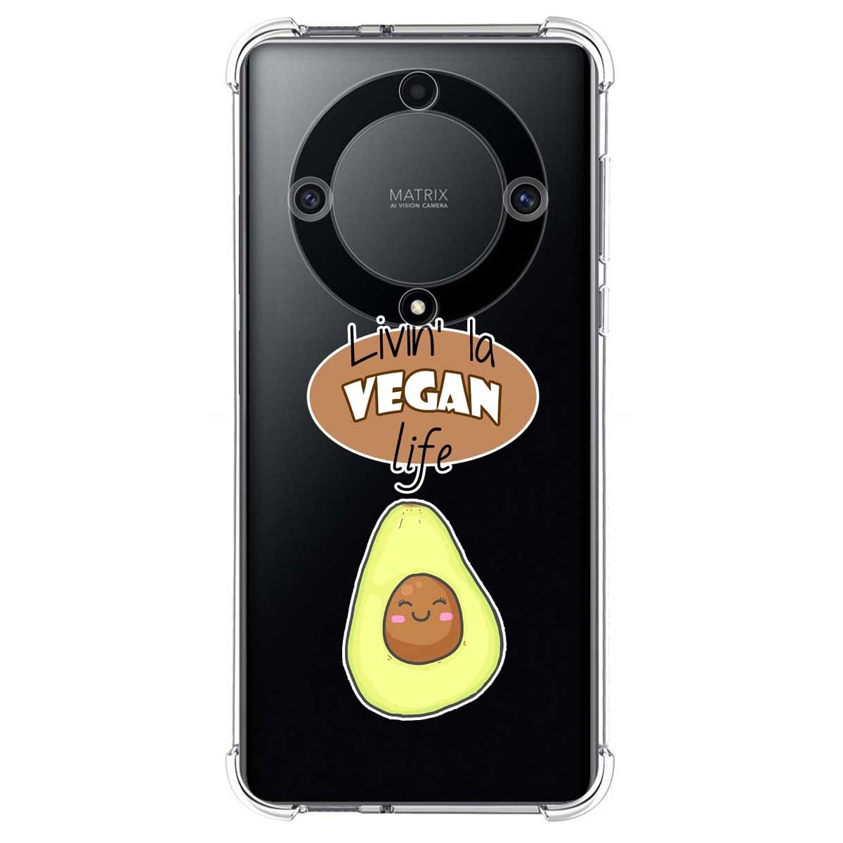 Funda Silicona Antigolpes para Huawei Honor Magic 5 Lite 5G diseño Vegan Life Dibujos