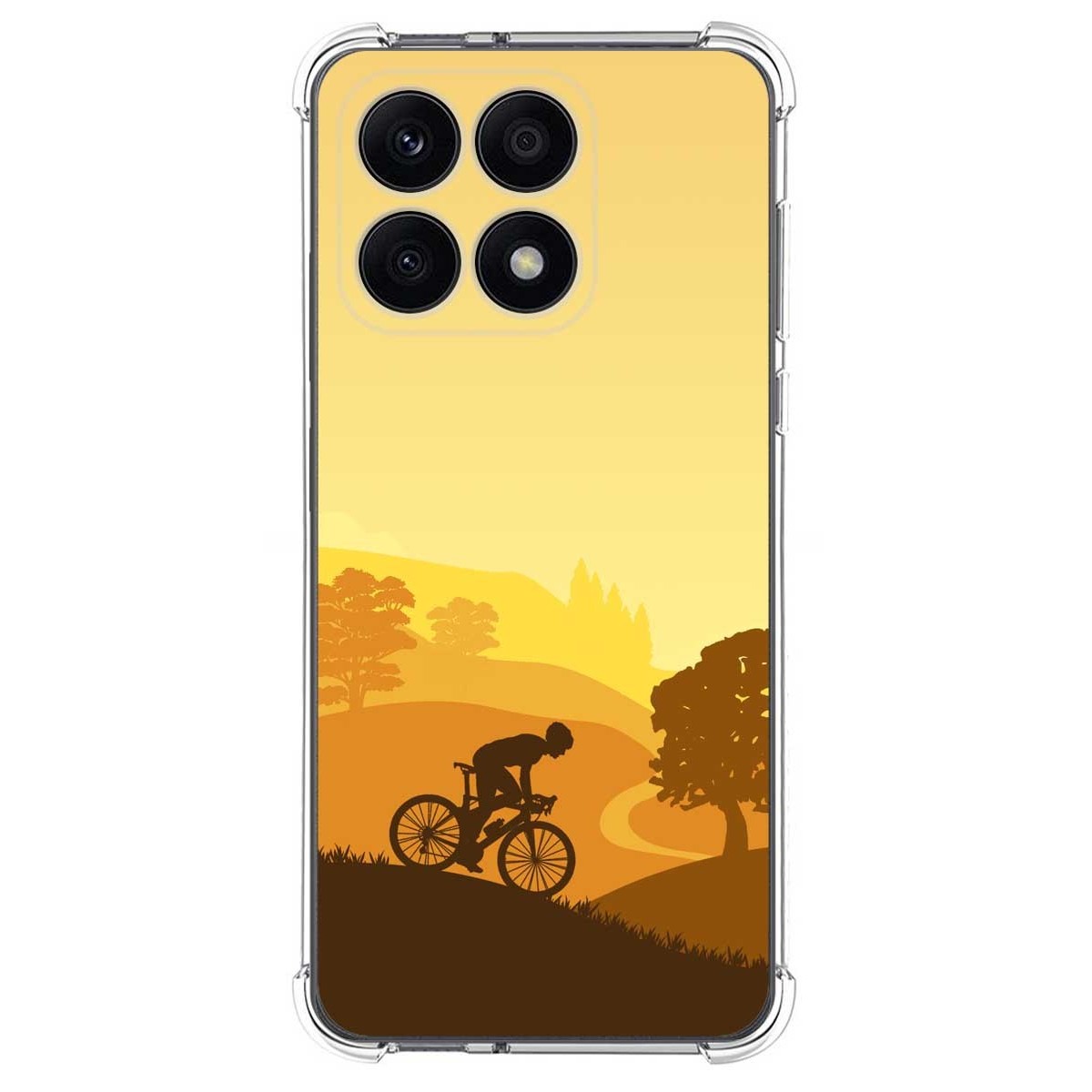 Funda Silicona Antigolpes para Huawei Honor X7a diseño Ciclista Dibujos