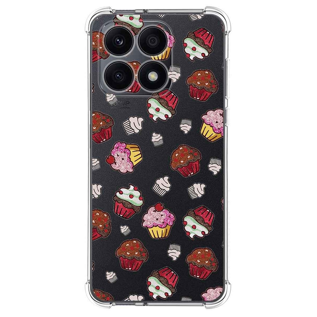 Funda Silicona Antigolpes para Huawei Honor X7a diseño Muffins Dibujos