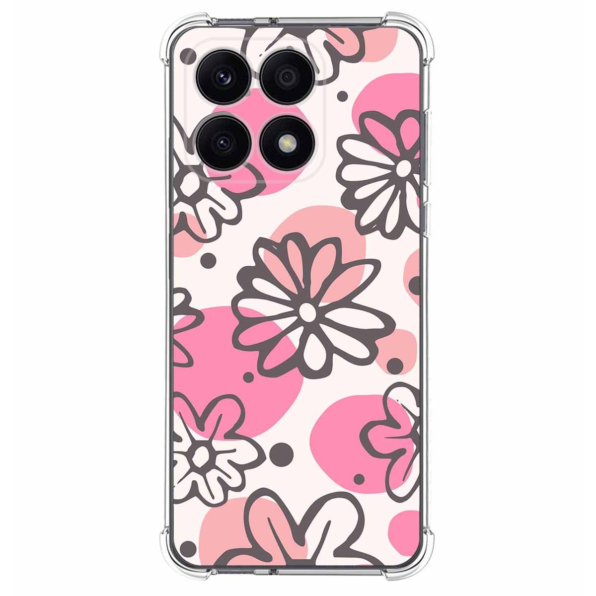 Funda Silicona Antigolpes para Huawei Honor X7a diseño Flores 09 Dibujos