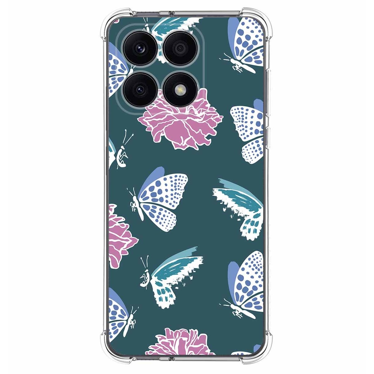 Funda Silicona Antigolpes para Huawei Honor X7a diseño Flores 10 Dibujos