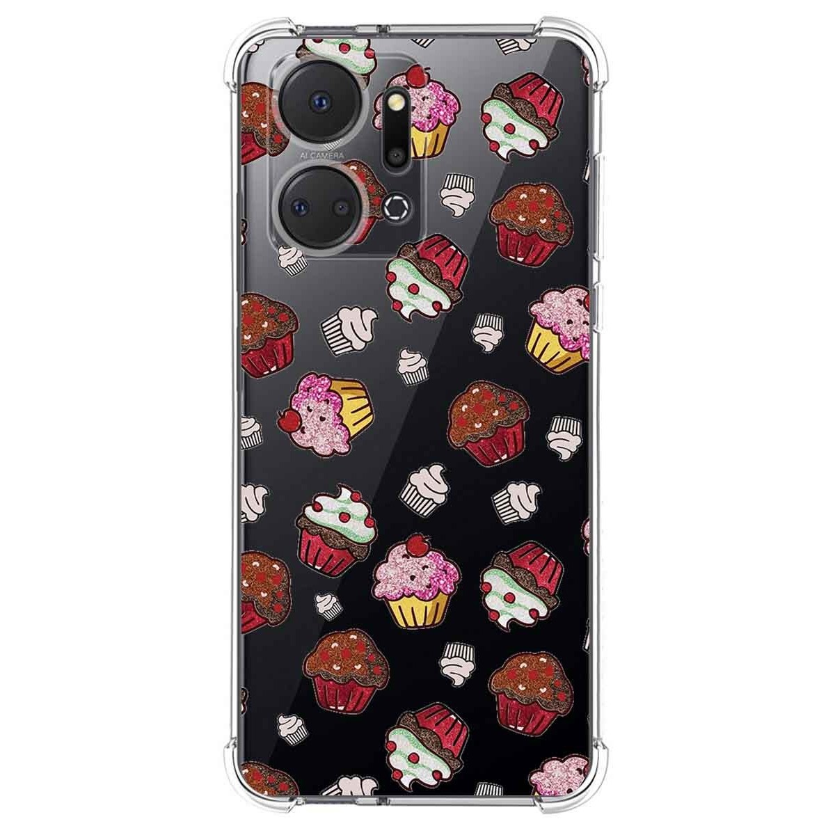 Funda Silicona Antigolpes para Huawei Honor X8a diseño Muffins Dibujos