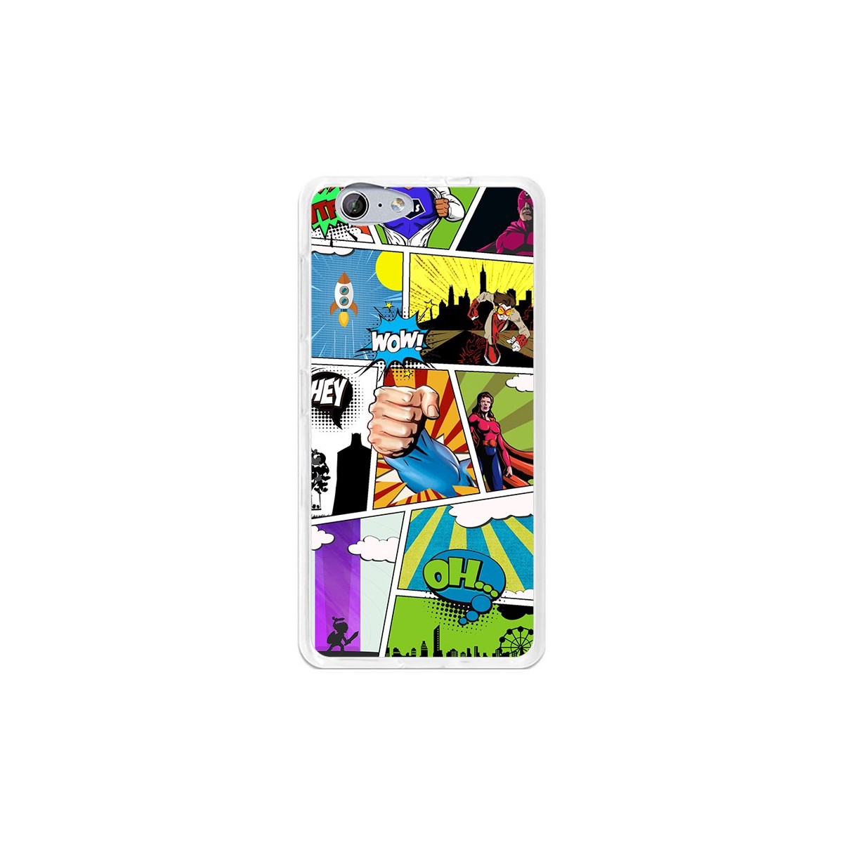 Funda Gel Tpu para Orange Neva 80 / Zte Blade V770 Diseño Comic Dibujos