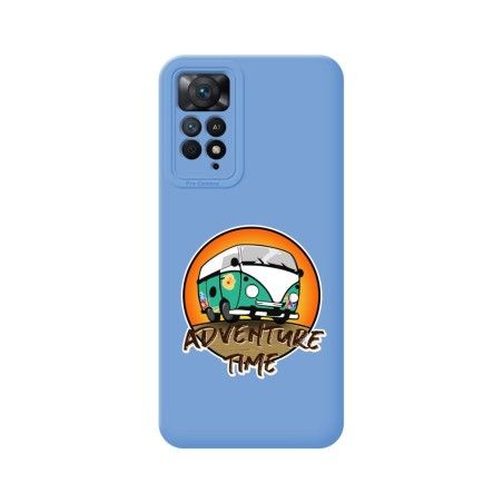 Funda Silicona Líquida Azul compatible con Xiaomi Redmi Note 12 Pro 4G diseño Adventure Dibujos