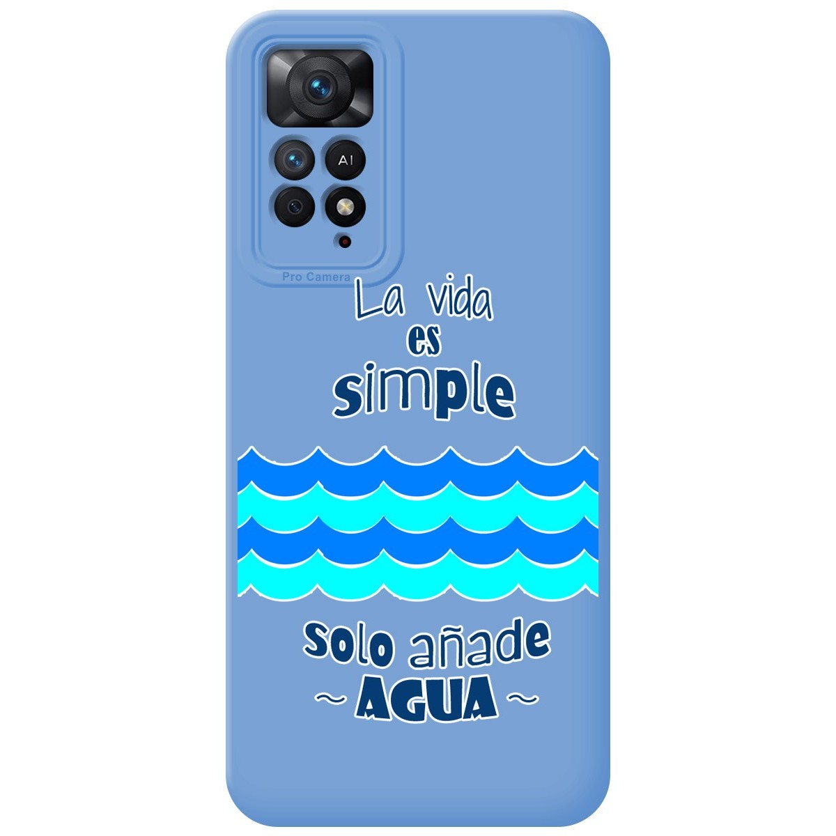 Funda Silicona Líquida Azul para Xiaomi Redmi Note 12 Pro 4G diseño Agua Dibujos