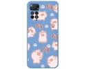 Funda Silicona Líquida Azul compatible con Xiaomi Redmi Note 12 Pro 4G diseño Cerdos Dibujos
