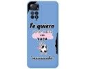 Funda Silicona Líquida Azul compatible con Xiaomi Redmi Note 12 Pro 4G diseño Vaca Dibujos