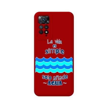 Funda Silicona Líquida Roja compatible con Xiaomi Redmi Note 12 Pro 4G diseño Agua Dibujos