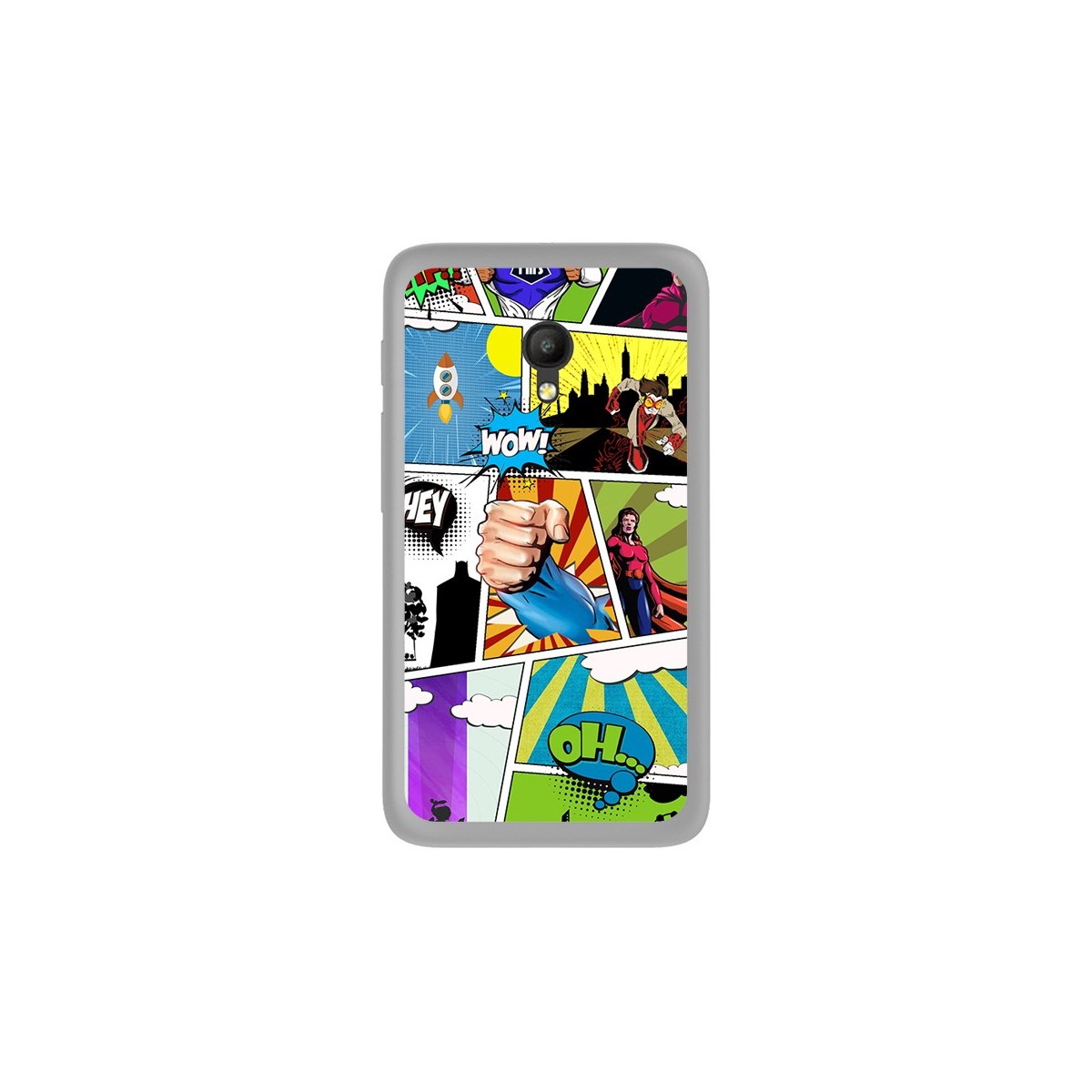 Funda Gel Tpu Orange Rise 51 / Alcatel Pixi 4 (5") 4G / Vodafone Smart Turbo 7 Comic Dibujos