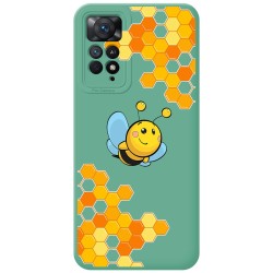 Funda Silicona Líquida Verde compatible con Xiaomi Redmi Note 12 Pro 4G diseño Abeja Dibujos