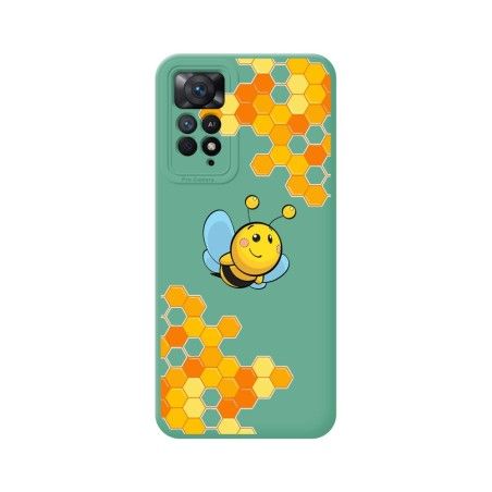Funda Silicona Líquida Verde compatible con Xiaomi Redmi Note 12 Pro 4G diseño Abeja Dibujos