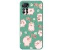 Funda Silicona Líquida Verde compatible con Xiaomi Redmi Note 12 Pro 4G diseño Cerdos Dibujos