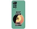 Funda Silicona Líquida Verde compatible con Xiaomi Redmi Note 12 Pro 4G diseño Hombre Escalada Dibujos