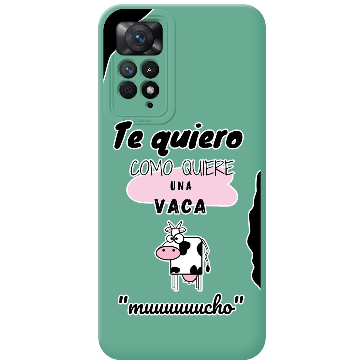 Funda Silicona Líquida Verde compatible con Xiaomi Redmi Note 12 Pro 4G diseño Vaca Dibujos