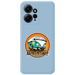 Funda Silicona Líquida Azul compatible con Xiaomi Redmi Note 12 4G diseño Adventure Dibujos