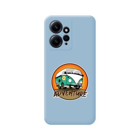 Funda Silicona Líquida Azul compatible con Xiaomi Redmi Note 12 4G diseño Adventure Dibujos