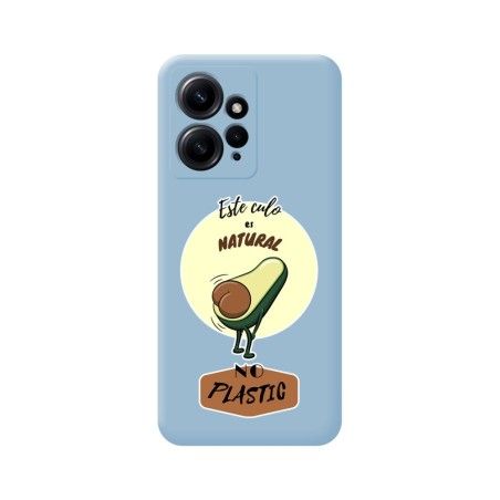 Funda Silicona Líquida Azul compatible con Xiaomi Redmi Note 12 4G diseño Culo Natural Dibujos