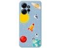 Funda Silicona Líquida Azul compatible con Xiaomi Redmi Note 12 4G diseño Espacio Dibujos