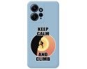 Funda Silicona Líquida Azul compatible con Xiaomi Redmi Note 12 4G diseño Hombre Escalada Dibujos