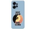 Funda Silicona Líquida Azul compatible con Xiaomi Redmi Note 12 4G diseño Mujer Escalada Dibujos