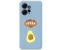 Funda Silicona Líquida Azul compatible con Xiaomi Redmi Note 12 4G diseño Vegan Life Dibujos