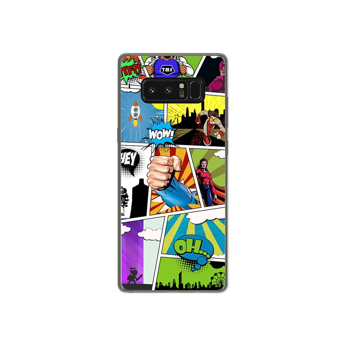 Funda Gel Tpu para Samsung Galaxy Note 8 Diseño Comic Dibujos